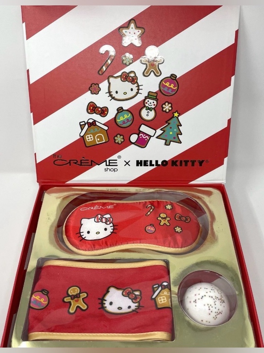The Crème Shop Hello Kitty Holiday Spa Gift Set- 3 Piece Set - New In Gift Box